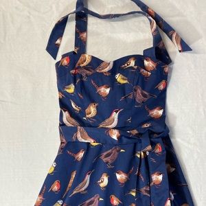 Topdress fit and flair halter dress